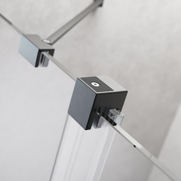 Radaway Furo DWD nišinės dvivėrės stumdomos durys, šlifuotas GunMetal 4
