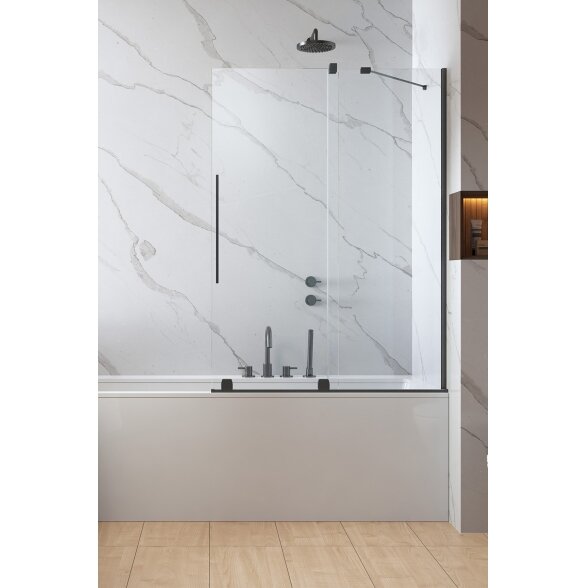 Radaway Furo PND II stumdoma vonios sienelė, šlifuotas GunMetal 2