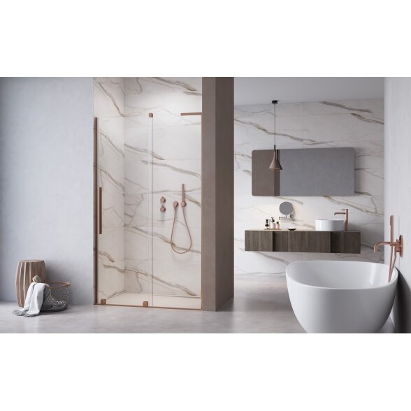 Radaway Furo SL DWJ nišinės stumdomos durys, šlifuotas varis 1 Radaway Furo SL DWJ nišinės stumdomos durys, šlifuotas varis 1