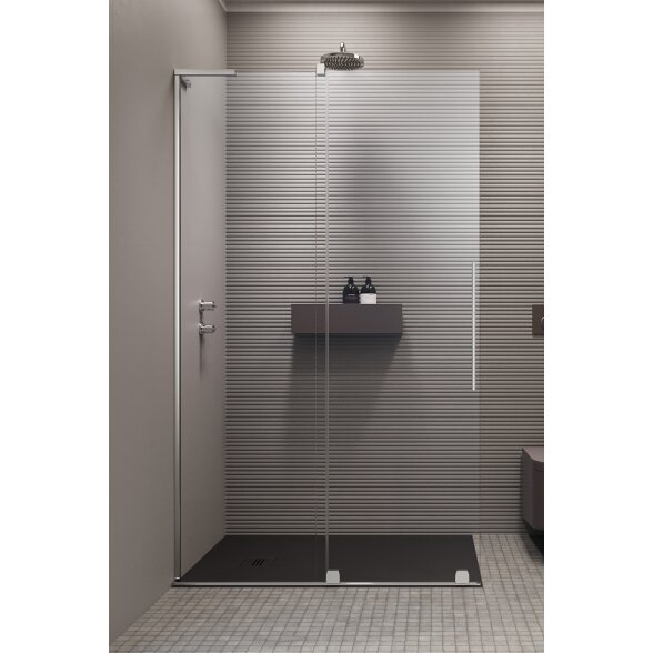 Radaway Furo SL Walk-in stabili dušo sienelė su stumdomomis durimis, chromas 3 Radaway Furo SL Walk-in stabili dušo sienelė su stumdomomis durimis, chromas 3
