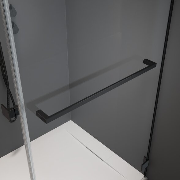 Radaway Furo SL Walk-in stabili dušo sienelė su stumdomomis durimis, juoda matinė 12 Radaway Furo SL Walk-in stabili dušo sienelė su stumdomomis durimis, juoda matinė 12