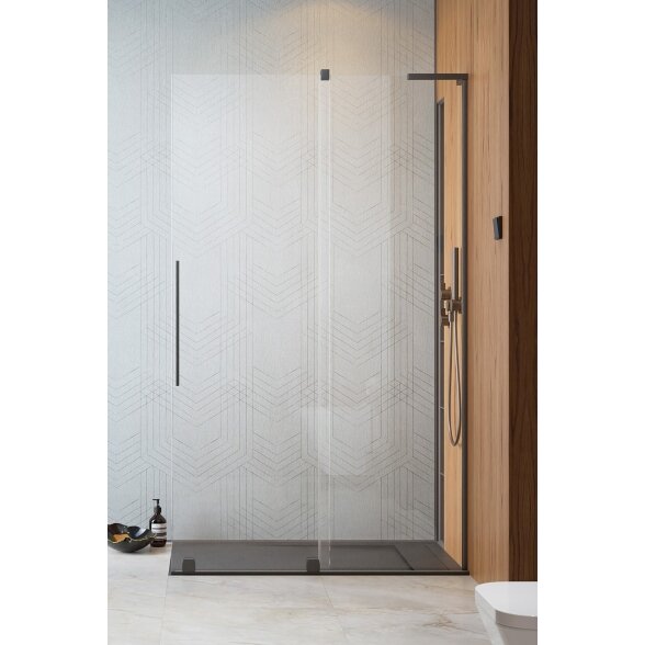 Radaway Furo SL Walk-in stabili dušo sienelė su stumdomomis durimis, šlifuotas GunMetal 2