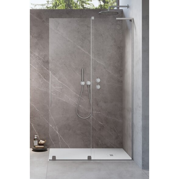 Radaway Furo SL Walk-in stabili dušo sienelė su stumdomomis durimis, šlifuotas nikelis 2 Radaway Furo SL Walk-in stabili dušo sienelė su stumdomomis durimis, šlifuotas nikelis 2