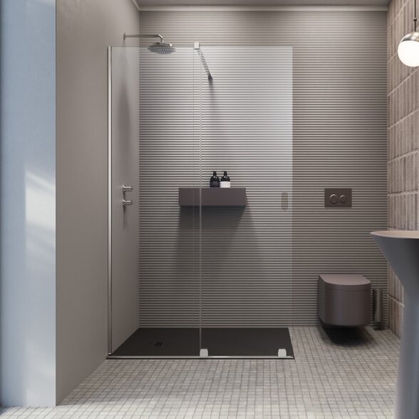 Radaway Furo Walk-in stabili dušo sienelė su stumdomomis durimis, chromas Radaway Furo Walk-in stabili dušo sienelė su stumdomomis durimis, chromas