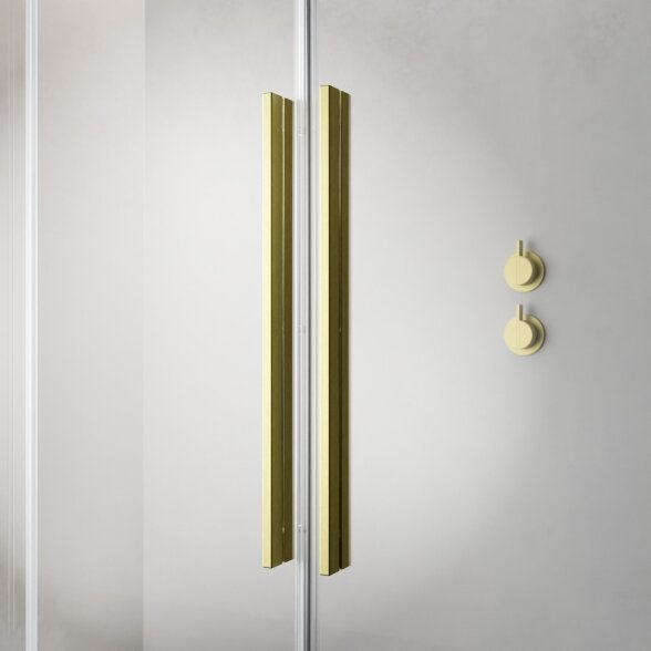 Radaway Furo Walk-in stabili dušo sienelė su stumdomomis durimis, šlifuotas auksas 3 Radaway Furo Walk-in stabili dušo sienelė su stumdomomis durimis, šlifuotas auksas 3