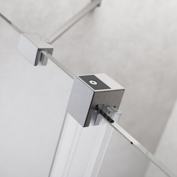Radaway Furo Walk-in stabili dušo sienelė su stumdomomis durimis, šlifuotas nikelis 5 Radaway Furo Walk-in stabili dušo sienelė su stumdomomis durimis, šlifuotas nikelis 5