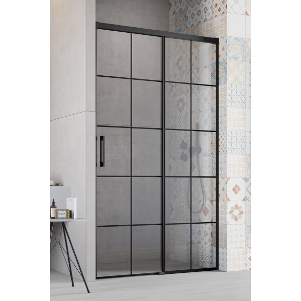 Radaway Idea 6 DWJ Factory nišinės stumdomos durys, juoda matinė 2 Radaway Idea 6 DWJ Factory nišinės stumdomos durys, juoda matinė 2