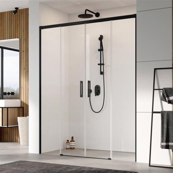 Radaway Idea 8 DWD nišinės dvivėrės stumdomos durys, juoda matinė Radaway Idea 8 DWD nišinės dvivėrės stumdomos durys, juoda matinė