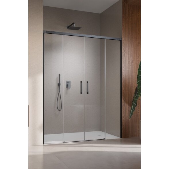 Radaway Idea 8 DWD nišinės dvivėrės stumdomos durys, šlifuotas GunMetal 2
