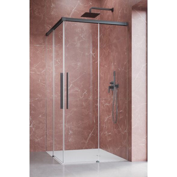 Radaway Idea 8 QL KDD kampinė dušo kabina su dvejomis stumdomomis durimis, šlifuotas GunMetal 2 Radaway Idea 8 QL KDD kampinė dušo kabina su dvejomis stumdomomis durimis, šlifuotas GunMetal 2
