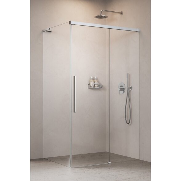 Radaway Idea 8 QL KDJ XL kampinė dušo kabina montavimui ant grindų, chromas 2