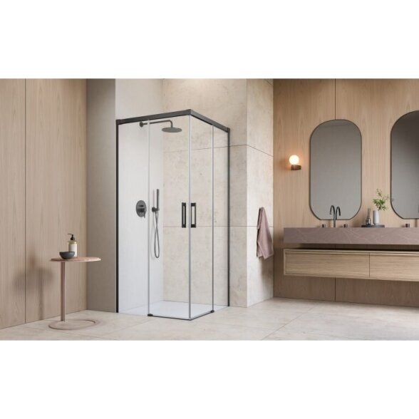 Radaway Idea Brushed GunMetal KDD kvadratinė dušo kabina 1 Radaway Idea Brushed GunMetal KDD kvadratinė dušo kabina 1