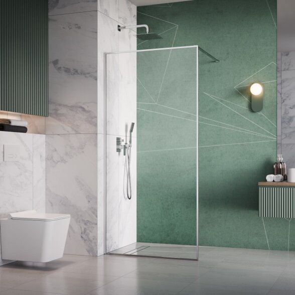 Radaway Modo F II stabili dušo sienelė (Walk-in), chromas