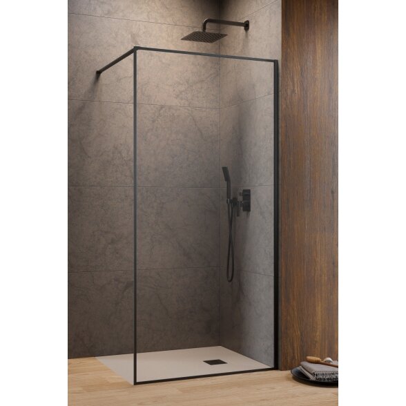 Radaway Modo F II stabili dušo sienelė (Walk-in), šlifuotas GunMetal 2