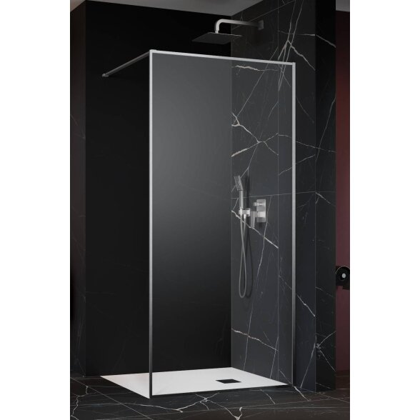 Radaway Modo F II stabili dušo sienelė (Walk-in), šlifuotas nikelis 2 Radaway Modo F II stabili dušo sienelė (Walk-in), šlifuotas nikelis 2