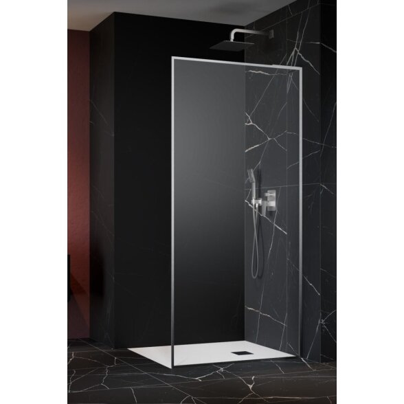 Radaway Modo F SL Brushed Nickel II stabili dušo sienelė