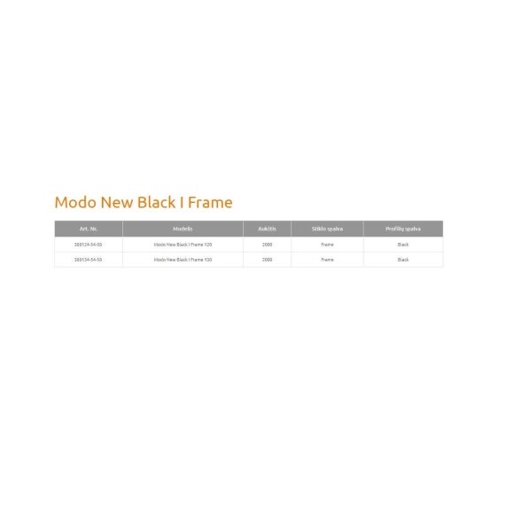 Radaway Modo New I Frame stabili dušo sienelė (Walk-in), juoda matinė 2 Radaway Modo New I Frame stabili dušo sienelė (Walk-in), juoda matinė 2