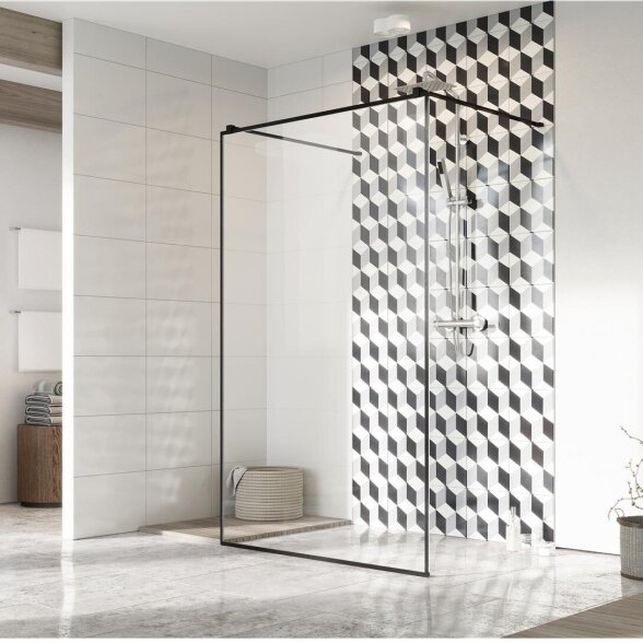 Radaway Modo New I Frame stabili dušo sienelė (Walk-in), juoda matinė Radaway Modo New I Frame stabili dušo sienelė (Walk-in), juoda matinė