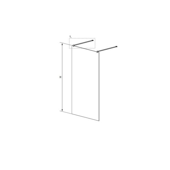 Radaway Modo New I stabili dušo sienelė (Walk-in), chromas 5