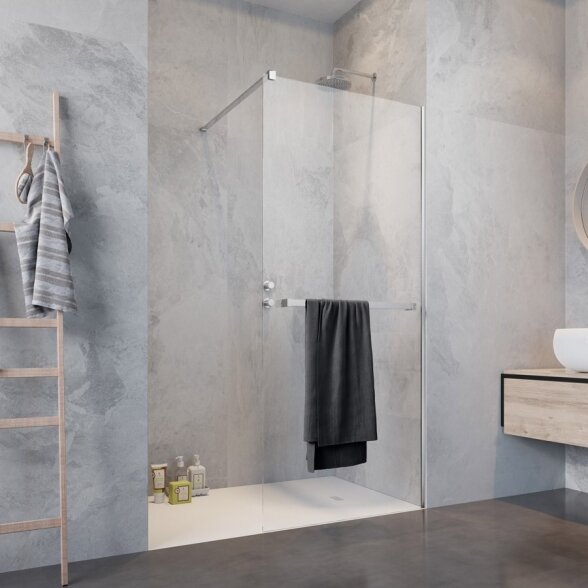 Radaway Modo New II su pakaba stabili dušo sienelė (Walk-in), chromas Radaway Modo New II su pakaba stabili dušo sienelė (Walk-in), chromas