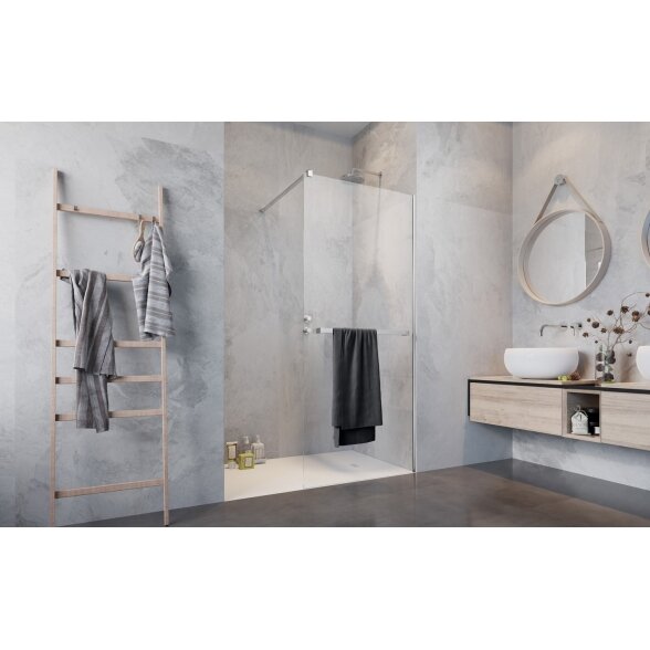 Radaway Modo New II su pakaba stabili dušo sienelė (Walk-in), chromas 1