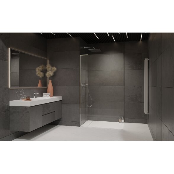 Radaway Modo SL II stabili dušo sienelė (Walk-in), chromas 1