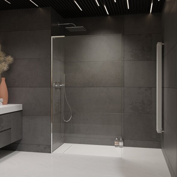Radaway Modo SL II stabili dušo sienelė (Walk-in), chromas Radaway Modo SL II stabili dušo sienelė (Walk-in), chromas