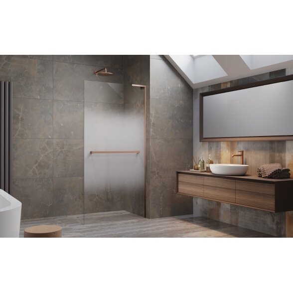 Radaway Modo SL II stabili dušo sienelė (Walk-in), šlifuotas varis 2 Radaway Modo SL II stabili dušo sienelė (Walk-in), šlifuotas varis 2