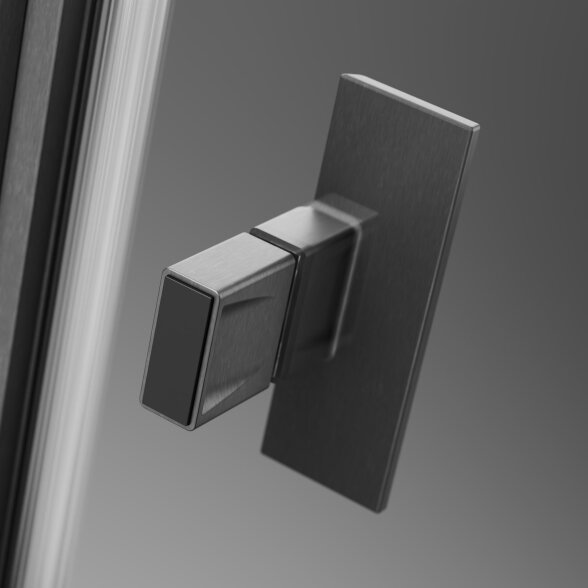 Radaway Nes 8 DWJ II nišinės dušo durys, šlifuotas GunMetal 5