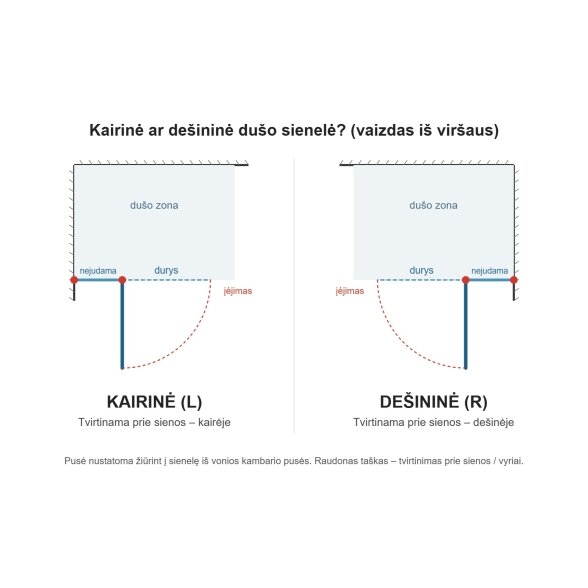 Radaway Nes 8 Walk-in KDD II stabili dušo sienelė su varstomomis durimis, chromas 1 Radaway Nes 8 Walk-in KDD II stabili dušo sienelė su varstomomis durimis, chromas 1