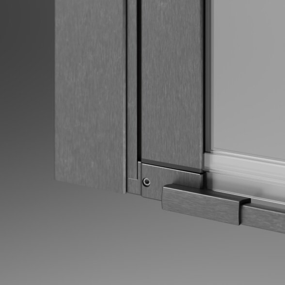Radaway Nes DWD II nišinės dušo durys, šlifuotas GunMetal 6