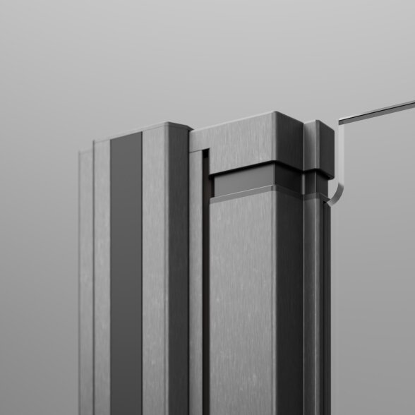 Radaway Nes DWD II nišinės dušo durys, šlifuotas GunMetal 8