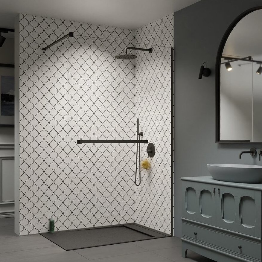 Radaway Modo New II su pakaba stabili dušo sienelė (Walk-in), šlifuotas GunMetal 2