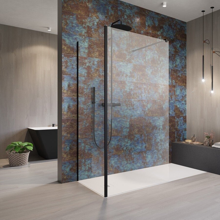 Radaway Modo New IV stabili dušo sienelė (Walk-in), juoda matinė Radaway Modo New IV stabili dušo sienelė (Walk-in), juoda matinė