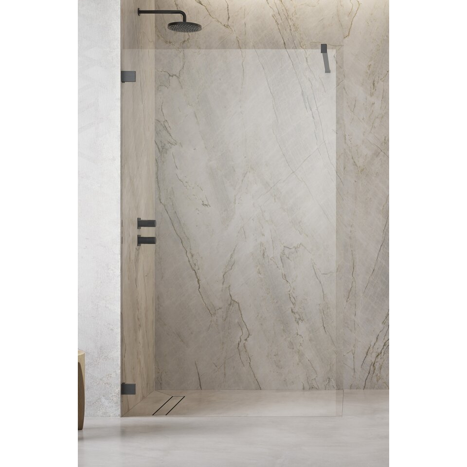 Radaway Essenza Pro 8 Walk-in stabili dušo sienelė, šlifuotas GunMetal 2 Radaway Essenza Pro 8 Walk-in stabili dušo sienelė, šlifuotas GunMetal 2