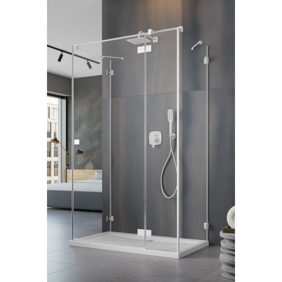 Radaway Essenza Pro KDJ+S kampinė dušo kabina su papildoma sienele, balta matinė 2 Radaway Essenza Pro KDJ+S kampinė dušo kabina su papildoma sienele, balta matinė 2