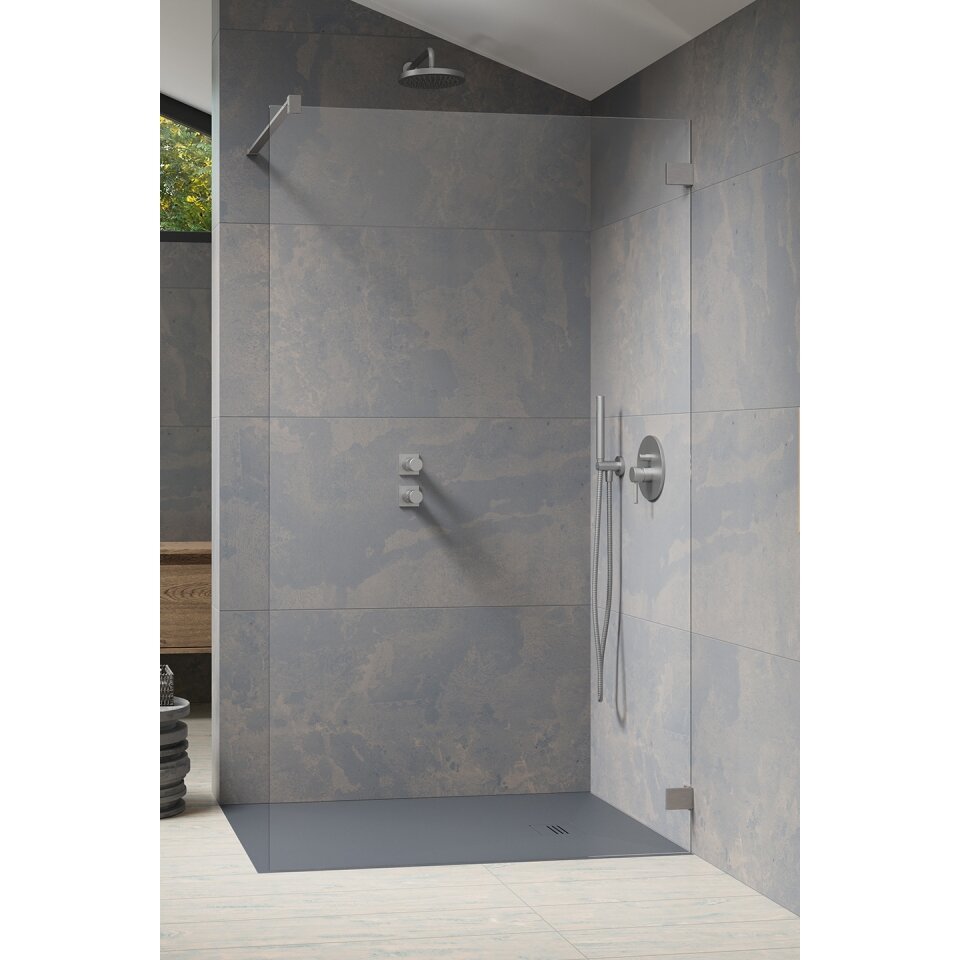 Radaway Essenza Pro Walk-in stabili dušo sienelė, šlifuotas nikelis 3 Radaway Essenza Pro Walk-in stabili dušo sienelė, šlifuotas nikelis 3
