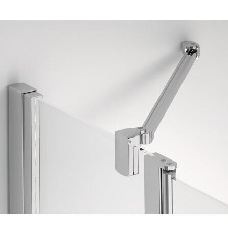 Ronal Bathroom Solino SOL13+SOLT1 kvadratinė dušo kabina, skaidrus stiklas, AQUAPERLE danga, chromuotas profilis 3