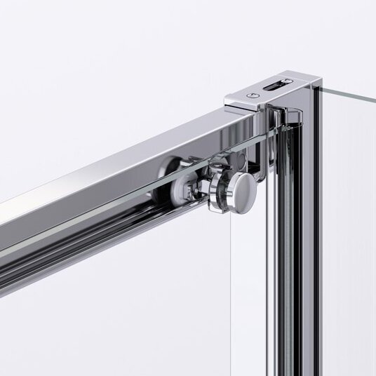 Ronal Bathroom ARELIA kvadratinė dušo kabina, 5 mm grūdintas stiklas, AQUAPERLE danga, poliruotas sidabro profilis 2