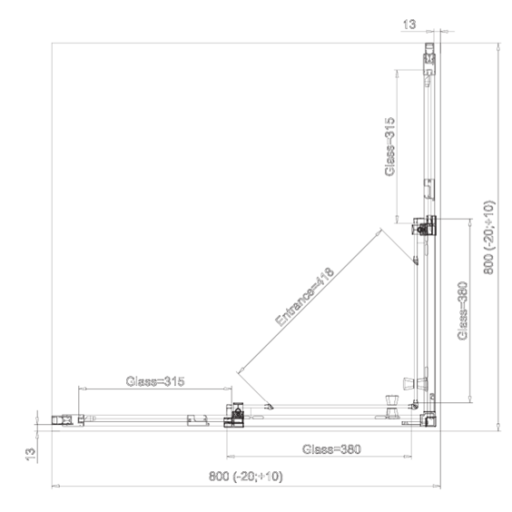 Ronal Bathroom Divera kvadratinė dušo kabina, juodas profilis, skaidrus stiklas, AQUAPERLE danga 4 Ronal Bathroom Divera kvadratinė dušo kabina, juodas profilis, skaidrus stiklas, AQUAPERLE danga 4