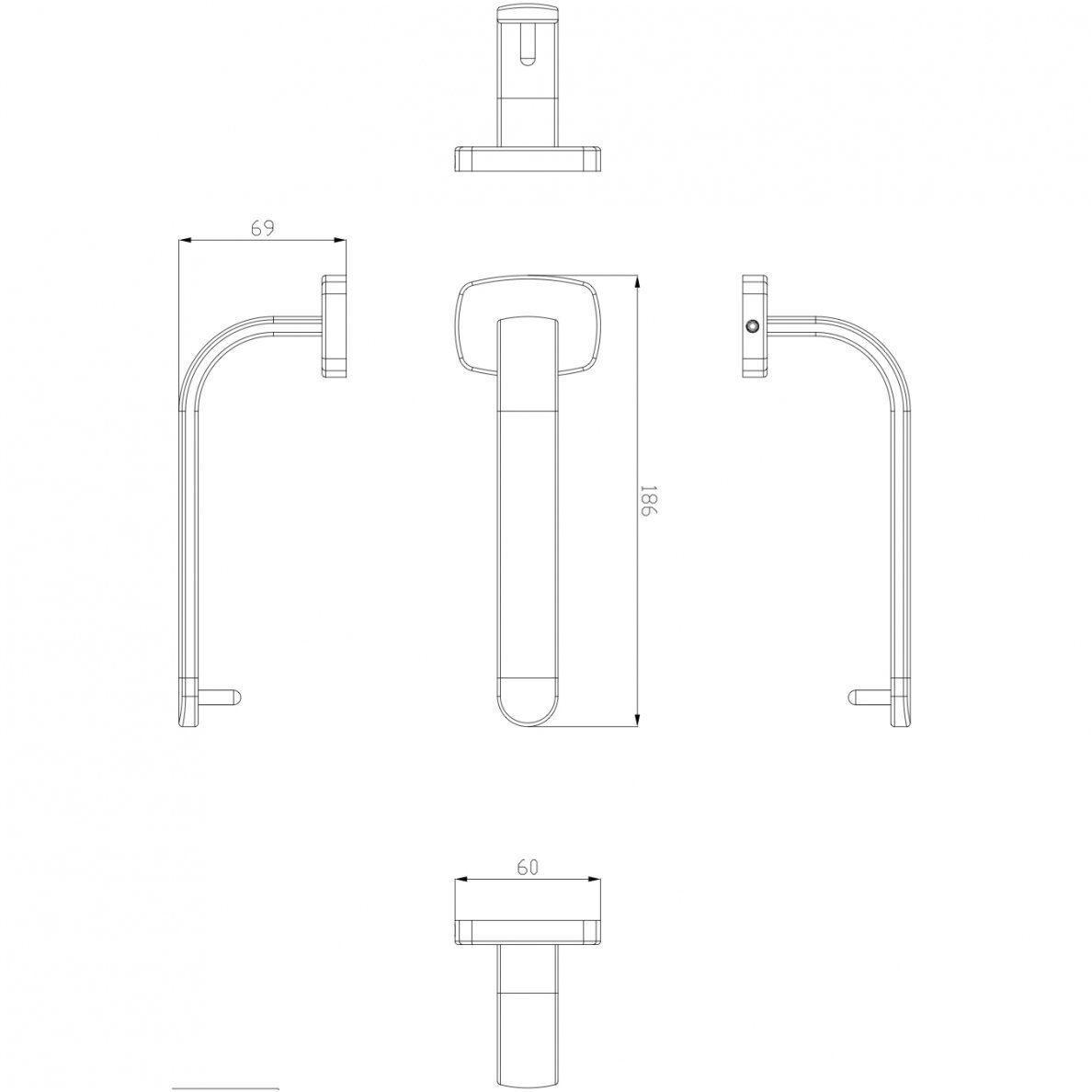 Tualetinio popieriaus laikiklis Omnires Trent TR55510CR 1