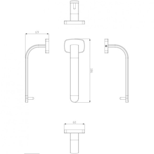 Tualetinio popieriaus laikiklis Omnires Trent TR55510CR 1 Tualetinio popieriaus laikiklis Omnires Trent TR55510CR 1