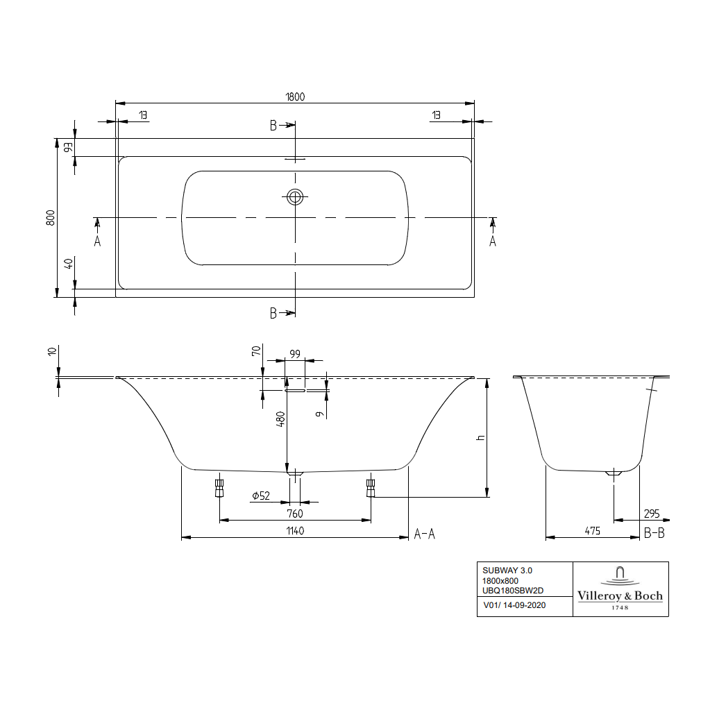 Villeroy & Boch Subway 3.0  Quaryl® vonia 7