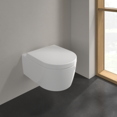Villeroy & Boch Avento rimless (atviro lanko) pakabinamas klozetas su lėtaeigiu dangčiu Villeroy & Boch Avento rimless (atviro lanko) pakabinamas klozetas su lėtaeigiu dangčiu