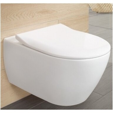 Villeroy & Boch Subway 2.0 pakabinamas Direct Flush WC su SlimSeat dangčiu Villeroy & Boch Subway 2.0 pakabinamas Direct Flush WC su SlimSeat dangčiu