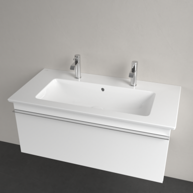Villeroy & Boch Venticello 1000x500 baldinis/pakabinamas praustuvas su dvejomis skylėmis maišytuvui