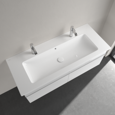 Villeroy & Boch Venticello 1200x500 baldinis/pakabinamas praustuvas su dvejomis skylėmis maišytuvui