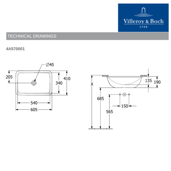 Villeroy & Boch Loop&Friends 450/540/615 iš apačios klijuojamas praustuvas 10 Villeroy & Boch Loop&Friends 450/540/615 iš apačios klijuojamas praustuvas 10