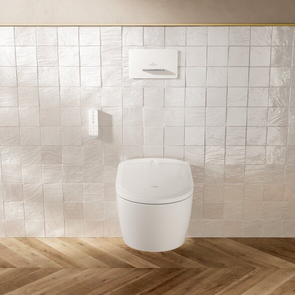 Villeroy & Boch Supreo Select pakabinamas išmanusis klozetas, balta Villeroy & Boch Supreo Select pakabinamas išmanusis klozetas, balta