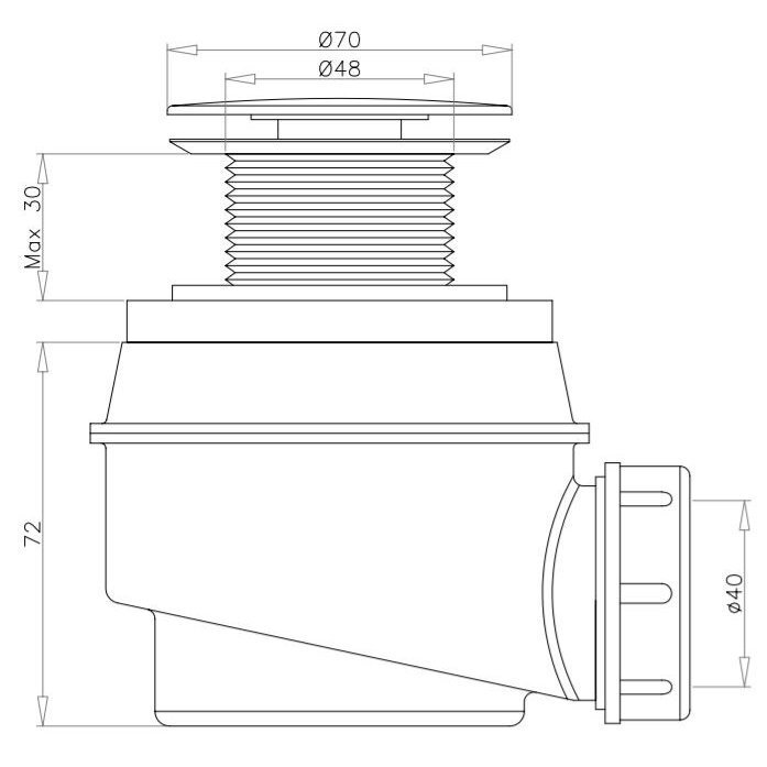 Vonios sifonas be persipylimo WB01XORB (sendinto vario spalvos) 1